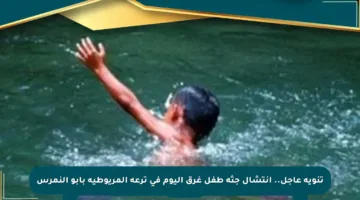 تنويه عاجل.. انتشال جثة طفل غرق اليوم في ترعة المريوطية بأبو النمرس